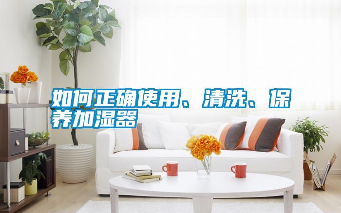 如何正確使用、清洗、保養加濕器