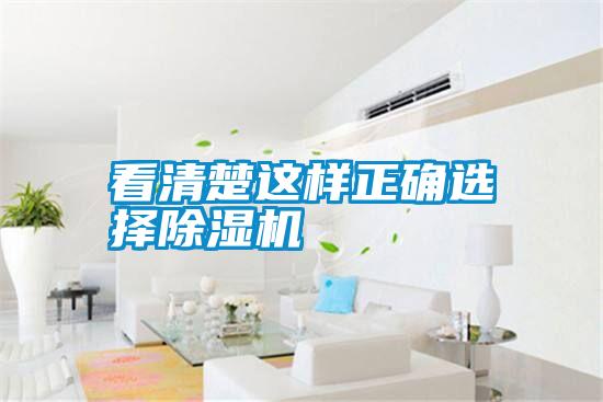 看清楚這樣正確選擇除濕機
