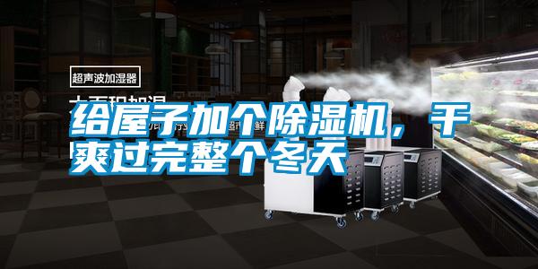 給屋子加個除濕機，干爽過完整個冬天