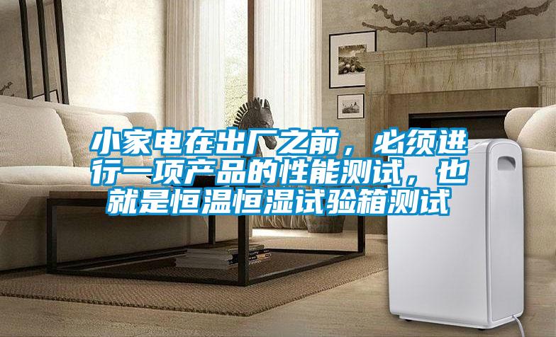 小家電在出廠之前,必須進行一項產品的性能測試,也就是恒溫恒濕試驗箱測試