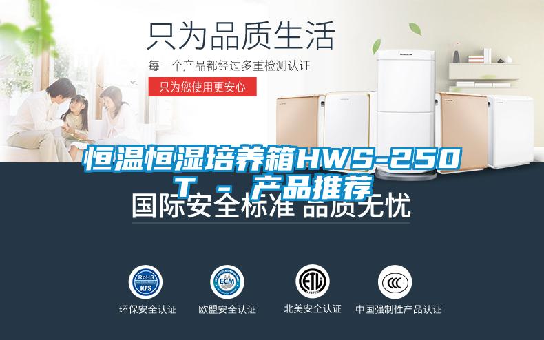 恒溫恒濕培養箱HWS-250T - 產品推薦