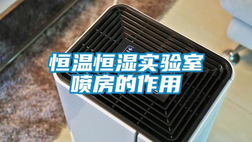 恒溫恒濕實驗室噴房的作用