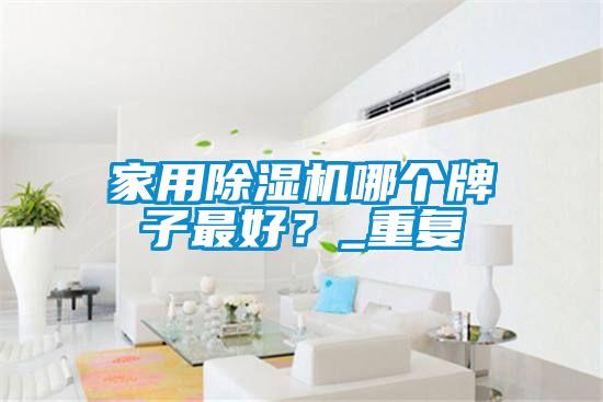 家用除濕機哪個牌子最好？_重復(fù)
